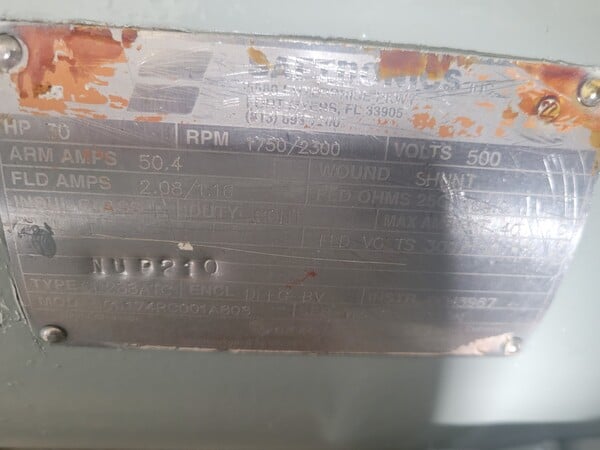 30 HP 1750/2300 RPM General Electric 5CD174RC001A808, Frame CD288ATC, shunt, 500 VA, rebuilt - Image 3