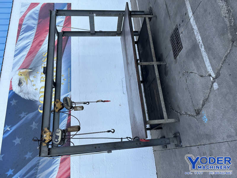 Lodestar, 12' shop made crane system with (2) 1 ton CM electric hoist - Image 2