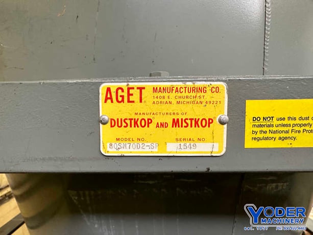 6000 cfm Aget Dustkop #FT64-SP, blower, 10 HP - Image 4