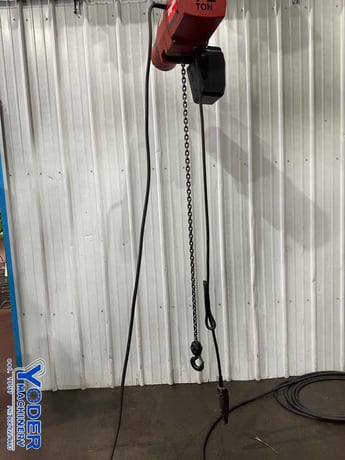 .5 Ton, Dayton #3Y873, electric chain hoist, 16' lifting height, pendant Control, chain box, 1/2 HP - Image 2