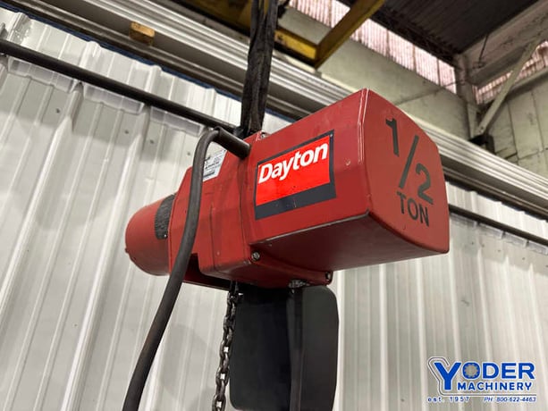 .5 Ton, Dayton #3Y873, electric chain hoist, 16' lifting height, pendant Control, chain box, 1/2 HP - Image 4