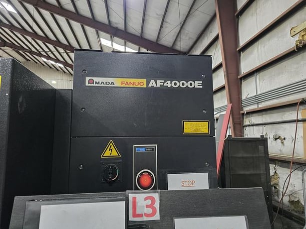 Amada #FO4020NT, CNC Co2 laser, 6' x12'tbl., 4000 watt, 174" X, 80.7"Y, 7.8"Z, Amada NT, chiller, dust - Image 2