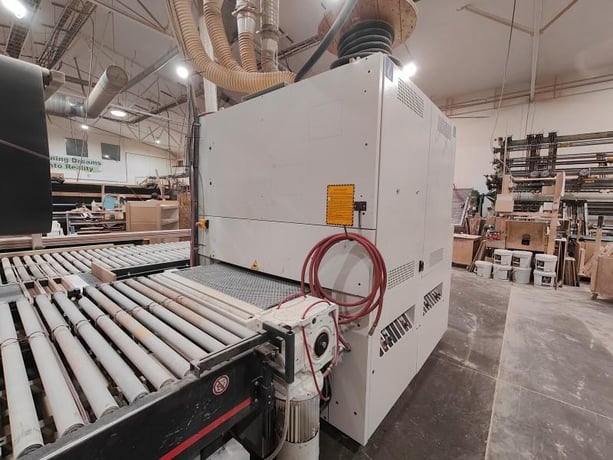 43" DMC #Unisand-K, 4-Head Wide Belt, 44" x 103" abrasive belt, 11- 60 FPM, 5.5 HP, 2007 - Image 6