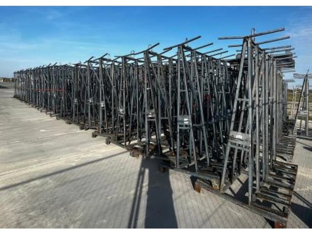 Double Sided A Racks, Glass Storage, 1100 mm width x 2000 mm L x 2400 mm H, 340 mm Frame depth, 1500 kg Load - Image 1