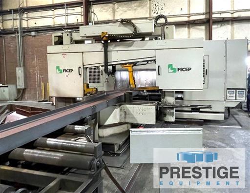 Ficep #1001-DDB, drill & saw line, Monospindle rotating drill head, ATC, Ficep Pegaso CNC, material handling - Image 4