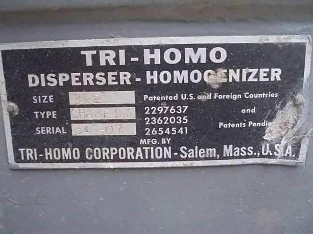 Tri-Homo Corp. #Champ-LD, laboratory colloid mill, 1 HP, 3600 RPM, 220/440 V., 3-phase, 1" inlet/outlet - Image 6