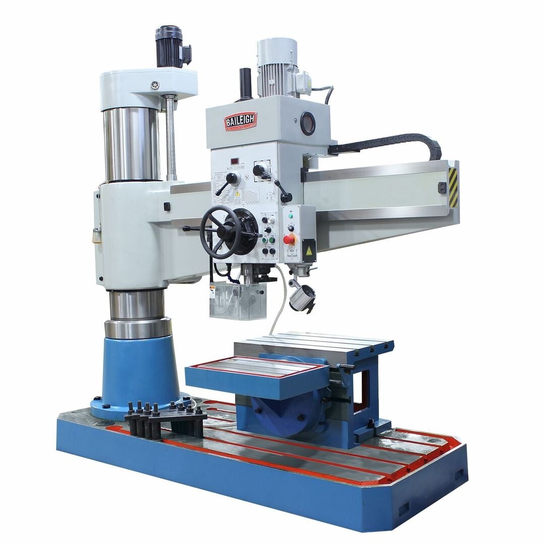 Baileigh #RD-1600H-VS, vari-speed radial drill press, coolant pump, #MT-5, 5.25 HP, new - Image 1