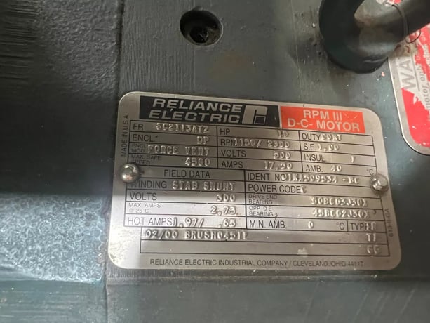 10 HP 1150/2300 RPM Reliance, Frame SC2113ATZ, DP, 17.5 amps, 500 VA - Image 7