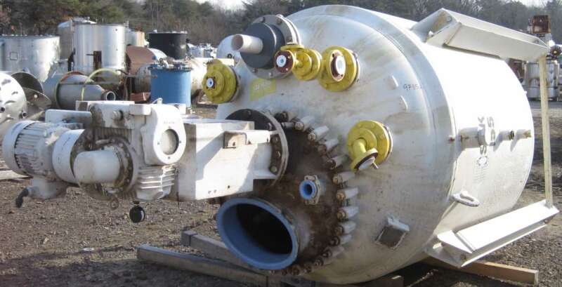 750 gallon Pfaudler, glass lined, 100 psi FV Int, 90 psi jacketed, 5 HP agitator, #1270686 - Image 1