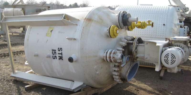 750 gallon Pfaudler, glass lined, 100 psi FV Int, 90 psi jacketed, 5 HP agitator, #1270686 - Image 2