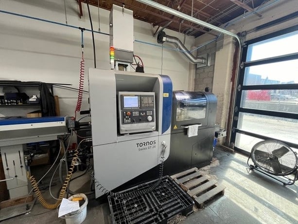 Tornos #Swiss-GT-26/6-II, CNC Swiss type lathe, 25.4mm dia., Iemca barfeed, fire extinguisher system, 2021 - Image 1