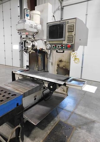 Milltronics #MB-20A, 16" x 54" table, 40" X, 20" Y, 24" Z, 60-4000 RPM, #40, 7.5 HP, Centurian VI, power draw - Image 2