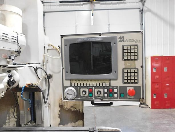 Milltronics #MB-20A, 16" x 54" table, 40" X, 20" Y, 24" Z, 60-4000 RPM, #40, 7.5 HP, Centurian VI, power draw - Image 3