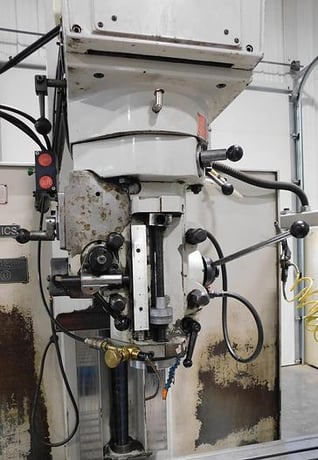 Milltronics #MB-20A, 16" x 54" table, 40" X, 20" Y, 24" Z, 60-4000 RPM, #40, 7.5 HP, Centurian VI, power draw - Image 4