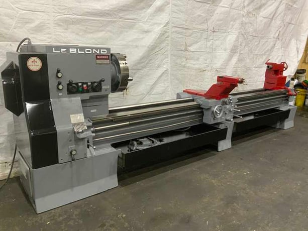 36" x 144" LeBlond #Regal, raised bed engine lathe, 28" swing over cross slide, 4-jaw 18" chuck, 20 HP - Image 5