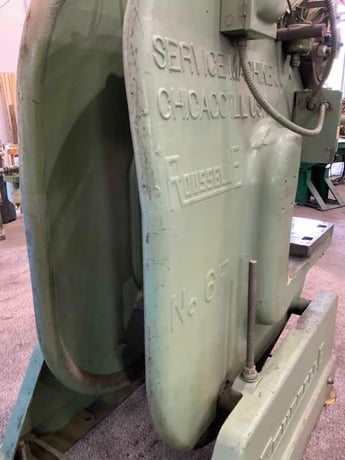 60 Ton, Rousselle #6F Deep Throat, OBI press, 3" stroke, 12-1/2" Shut Height, air clutch & brake, 5 HP - Image 6