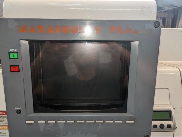 Mazak #SQT-18MS, CNC Lathe, 20.9" sw, 2.1" bar, 34.25" cc, Live Tooling, Sub Spindle, Under Power, 1997 - Image 2