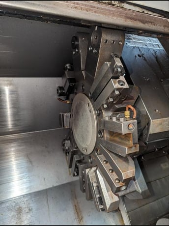 Mazak #SQT-18MS, CNC Lathe, 20.9" sw, 2.1" bar, 34.25" cc, Live Tooling, Sub Spindle, Under Power, 1997 - Image 3