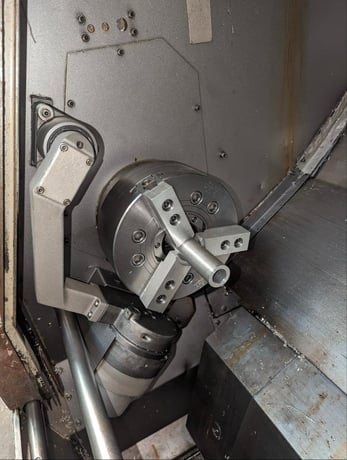 Mazak #SQT-18MS, CNC Lathe, 20.9" sw, 2.1" bar, 34.25" cc, Live Tooling, Sub Spindle, Under Power, 1997 - Image 5