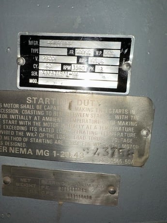 250 HP 3580 RPM Reliance, Frame 5005S, 2300 Volts, Squirrel Cage, Refurbished - Image 1