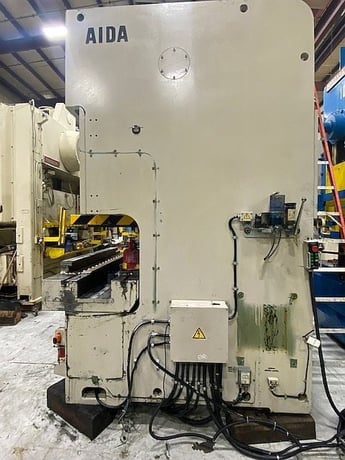 176 Ton, Aida #NC2-160(1), gap frame mechanical press, 5.12" stroke, 12.4" Shut Height,.78" adj., 40-85 SPM - Image 3