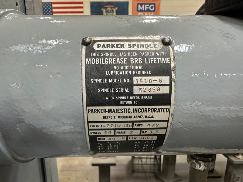 6" x 18" Parker Majestic #2Z, surface grinder, 1.5 HP variable speed spindle, power elevation, reconditioned - Image 6