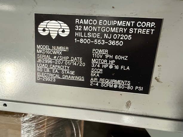 Ramco #MKD16CWRX, Wash/rinse/dry System, 50 Lb. Each Stage load capacity, 2020, MKD16CWRX - Image 5