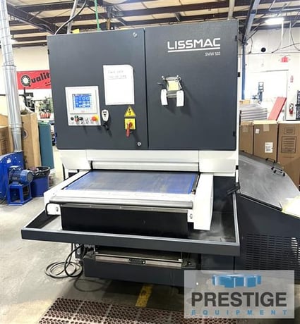 Lissmac / Steelmaster #SMW-533-RBB, wet type, 3-heads, 37" belt, PLC touch screen, 2022, #43369 - Image 1