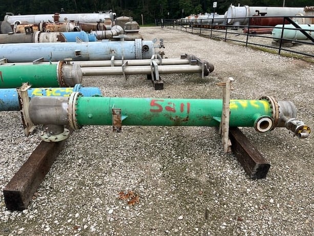 165 sq.ft., 150 psi shell, Industrial Piping, heat exchanger, 150FV psi tube, 375&deg;F shell, 375&deg;F tube, 1986 - Image 4