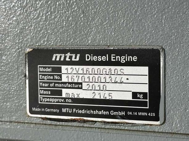 600 KW MTU #DS600, diesel generator set, 120/208 Volts, 295 hours, 896 HP @ 1800 RPM, 12V1600G80S engine, EPA - Image 10