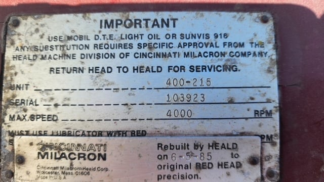 Heald, red head internal grinder - Image 3