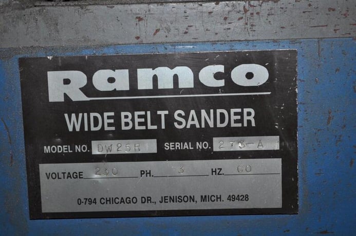 25" x 60" Ramco #DW-25R, metalworking belt sander - Image 10