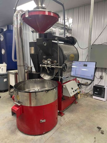 Toper #TKMS30, 30 kilo coffee roaster, digital controls, custom Chaff collector, 2004 - Image 1