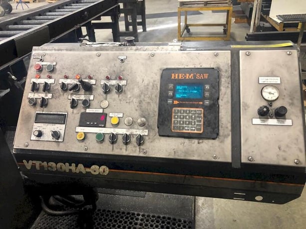 20" x 24" Hemsaw #VT130HA-60, high speed production vertical band saw, 19' x 1.5" blade, 10 HP, 2004 - Image 7
