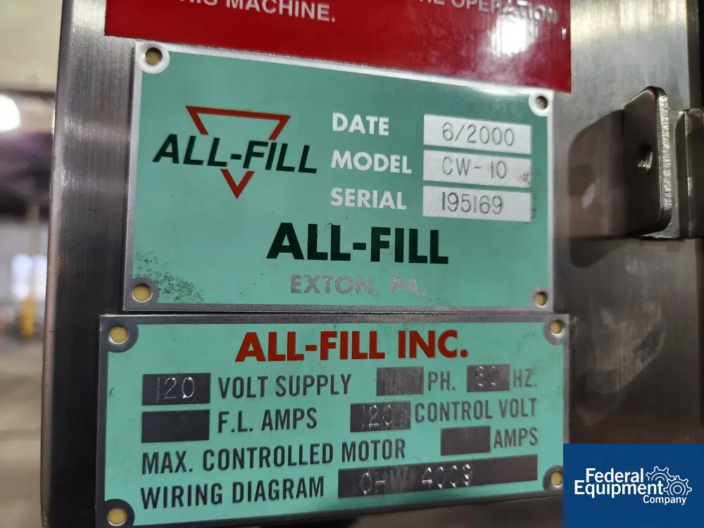All-Fill Alpha #CW-10, Checkweigher, 120 V., 2000 - Image 2