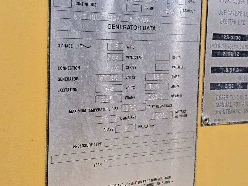 900 KW Caterpillar #3508, standby diesel generator set, 4160 Volts - Image 4