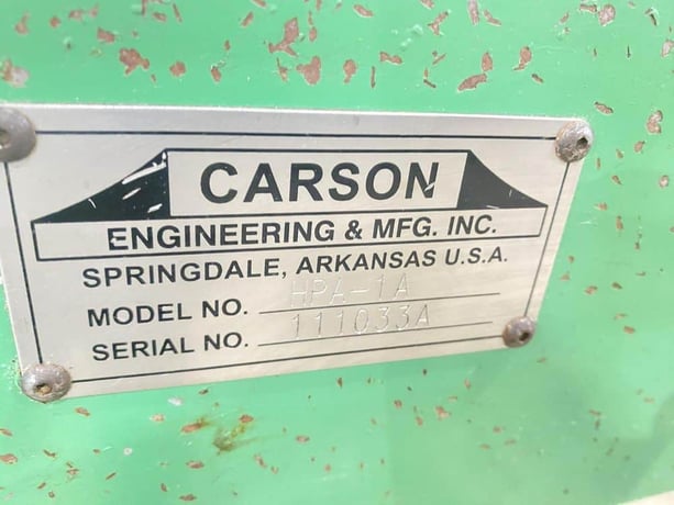 1-1/8" Carson #HPA-1A, hydraulic tube bender, 3 HP, 0-185° bend angle, automatic after bend mandrel - Image 2