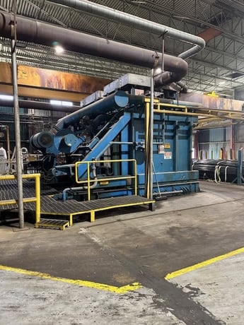 Electric Furnace Co., gas fired radial tube tilting cover heating furnace, 5' 3" x 5" x 12' 6", 1500° - Image 1