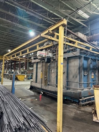 Electric Furnace Co., gas fired radial tube tilting cover heating furnace, 5' 3" x 5" x 12' 6", 1500° - Image 3