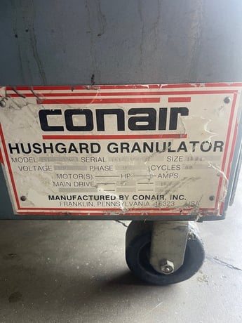 12" x 14" Conair #1412-201-02a Hushguard granulator, 10 HP, 1/4" screen - Image 10