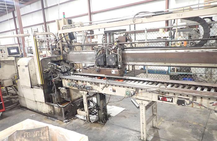 3" Modern #3K-LH, automatic pipe-tube-bar cut-off lathe, updated Allen Bradley Panel View 550 PLC controls - Image 6