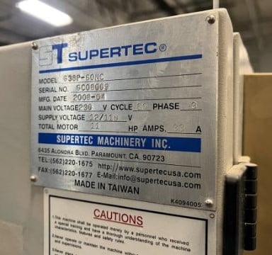 15" x 24" Supertec #G38P-60NC, Mitsubishi PLC control w/Heidenhain digital read out - Image 7