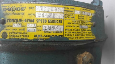 Dodge #TDT-225, shaft mounted gear reducer, 24.32:1 ratio - Image 2