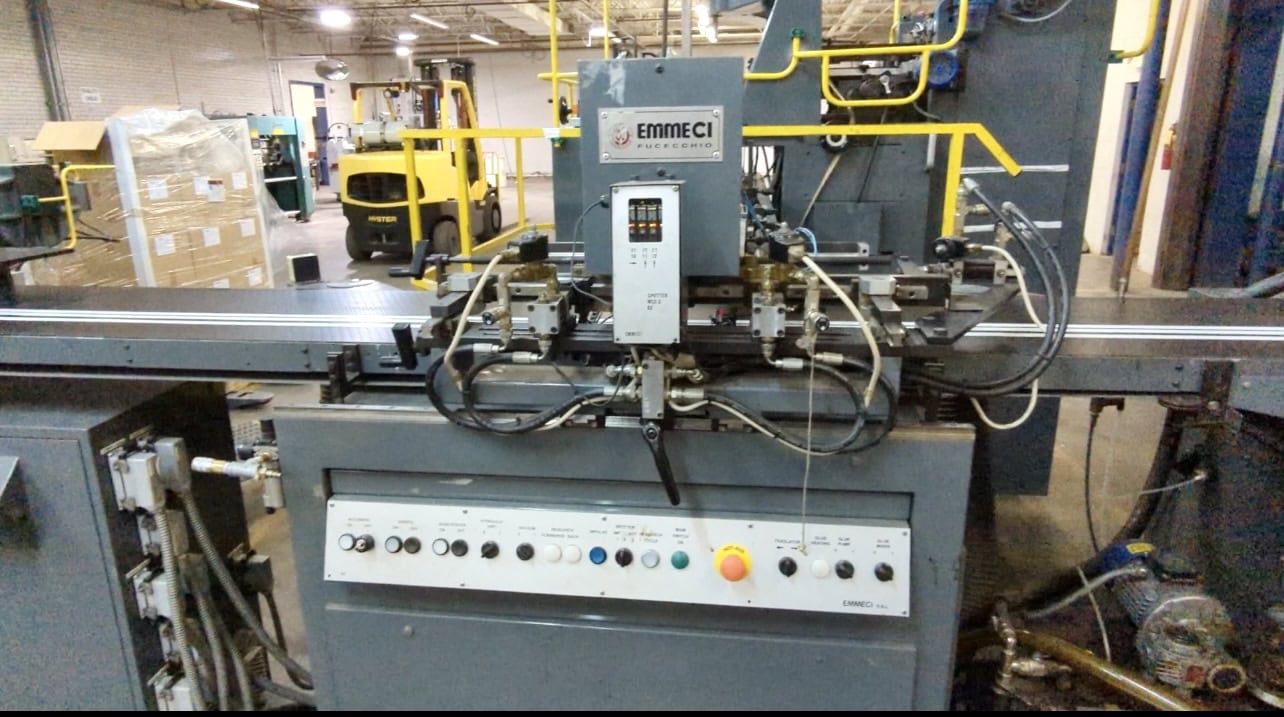 Emmeci #MC-92-HSB, Fully Automatic Rigid Box Line, Wrapper Discharge, 110 PSI - Image 5