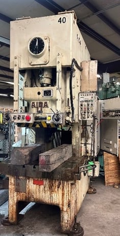 121 Ton, Aida #NC1-110(2), single point gap frame press, 7" stroke, S/N 00211-5858, STK# 1552 - Image 1