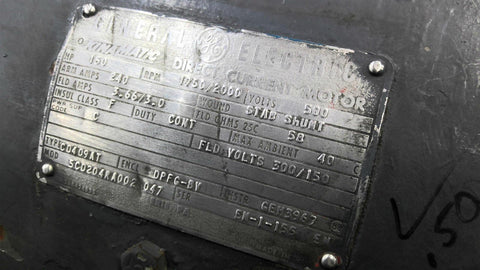 150 HP 1750/2000 RPM General Electric 5CD204RA002, Frame CD409AT, 500 VA, 150/300 VF - Image 3