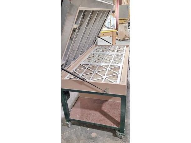 Sandman #DL7236, Downdraft Sanding Table, 72" x 36" Table, 1.5 HP, 4" Wheels, 220 V., 2016 - Image 2