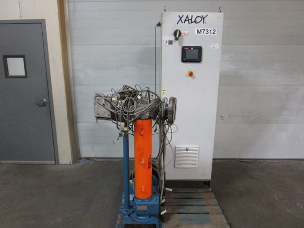 Xaloy #MSDP-1515, melt pump, 3 HP Marathon AC motor, 27.21:1 gearbox, control panel quick panel PLC - Image 1