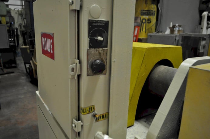 10000 lb. Rowe #10030-DSL, uncoiler, 38" mandrel, 72" outside dimensions, 17"-21" powered expansion, 4-arm - Image 6