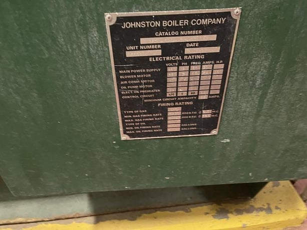 750 HP Johnston Boiler #PFTA-750-4G-150S, Boiler, 150 psi, 1993 - Image 5